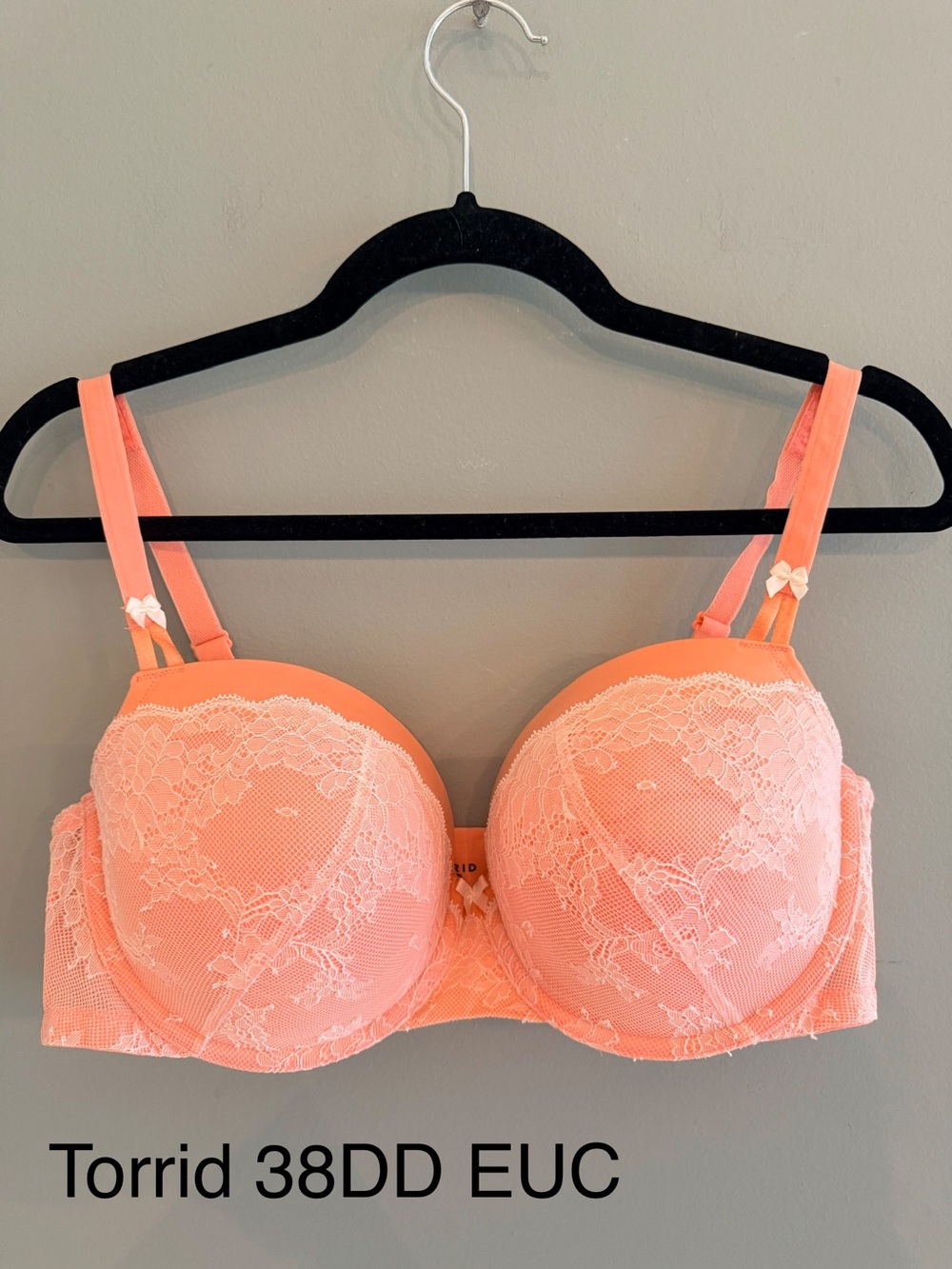 torrid Peach Lace Balconette Bra